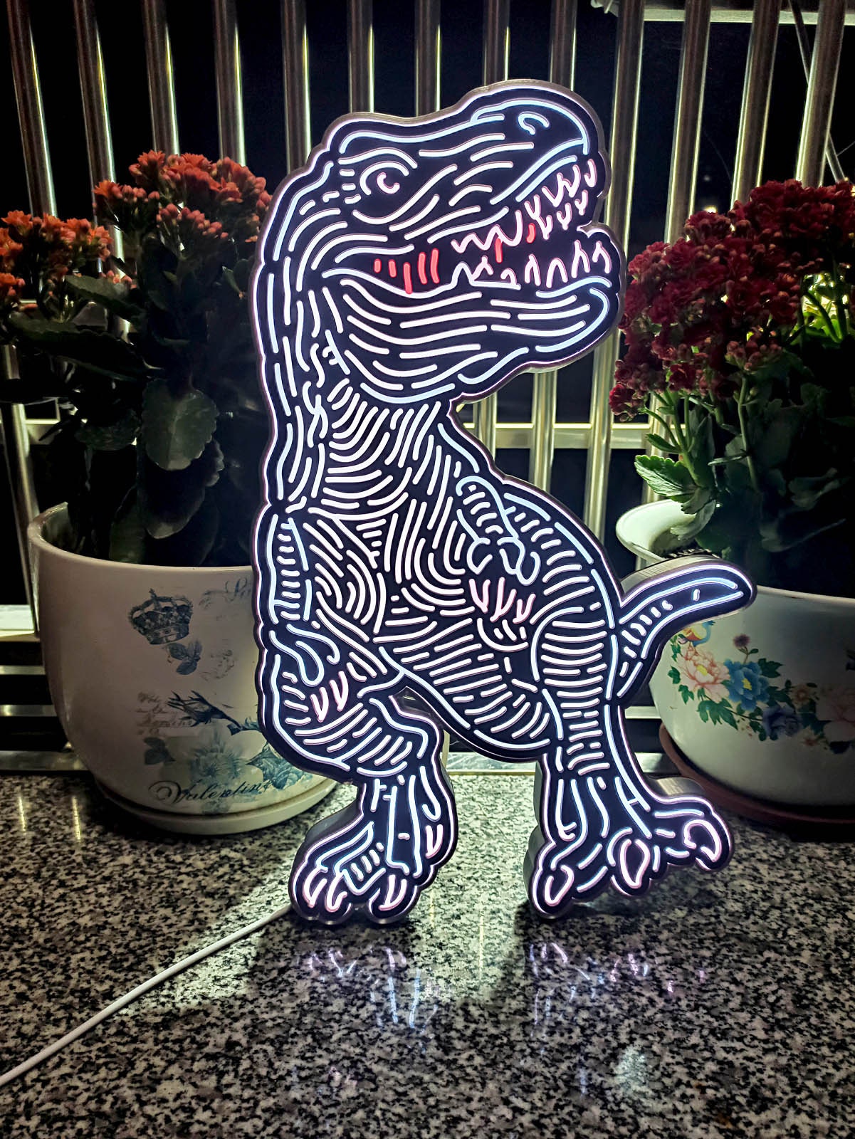 Dinosaur T-Rex LED Light, Dinosaur Led Wall Art, Dinosaur T-Rex Decoration, T-Rex Lamp, Dinosaur Desktop Ornaments, Dinosaur Toys For Child