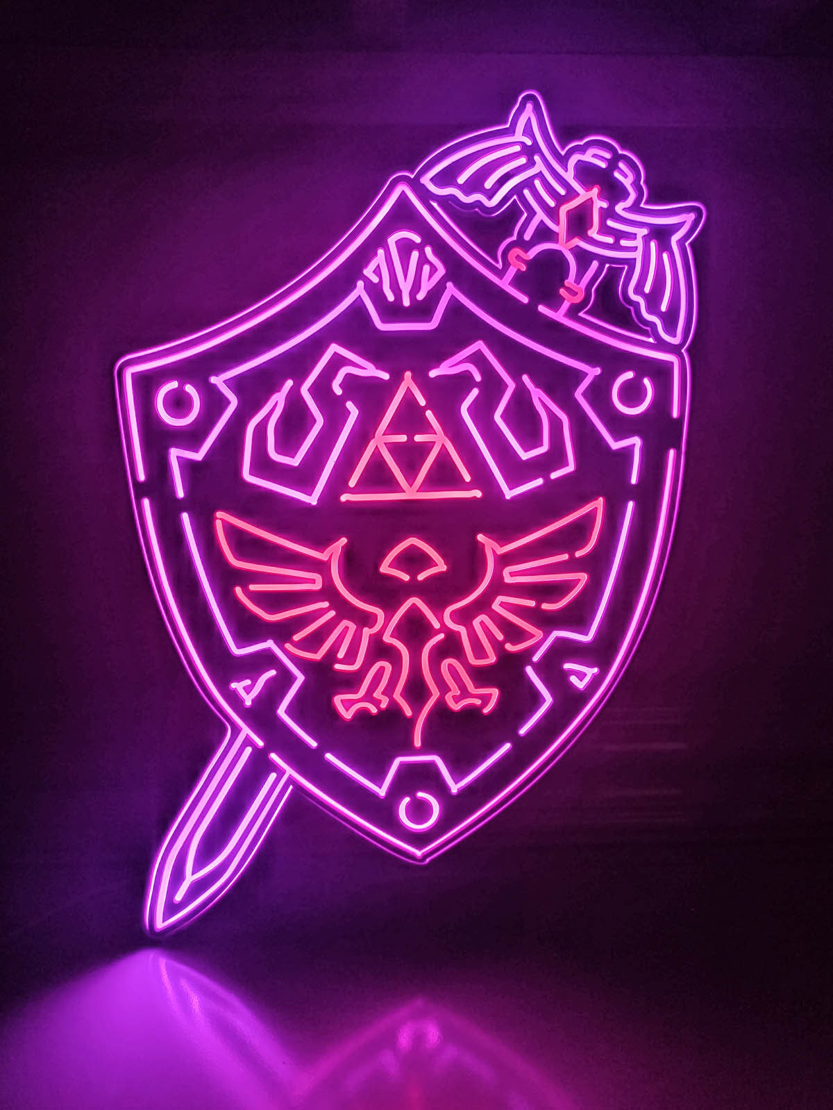 Master Sword Hylian Shield Led Light, Master Sword Hylian Shield Decor, Master Sword Hylian Shield Ornaments, Legend Of Zelda Wall Art