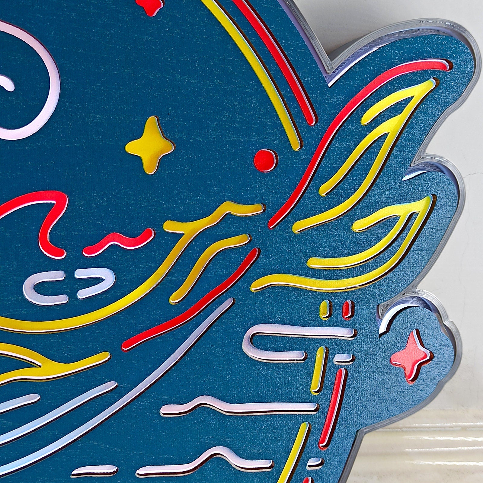 Ocean Whale Neon Like Sign, Whale Led Lightbox, Blue Whale Led Light, Whale Neon Light Wall Decor, Ocean Led Sign, Whale Led Night Light
