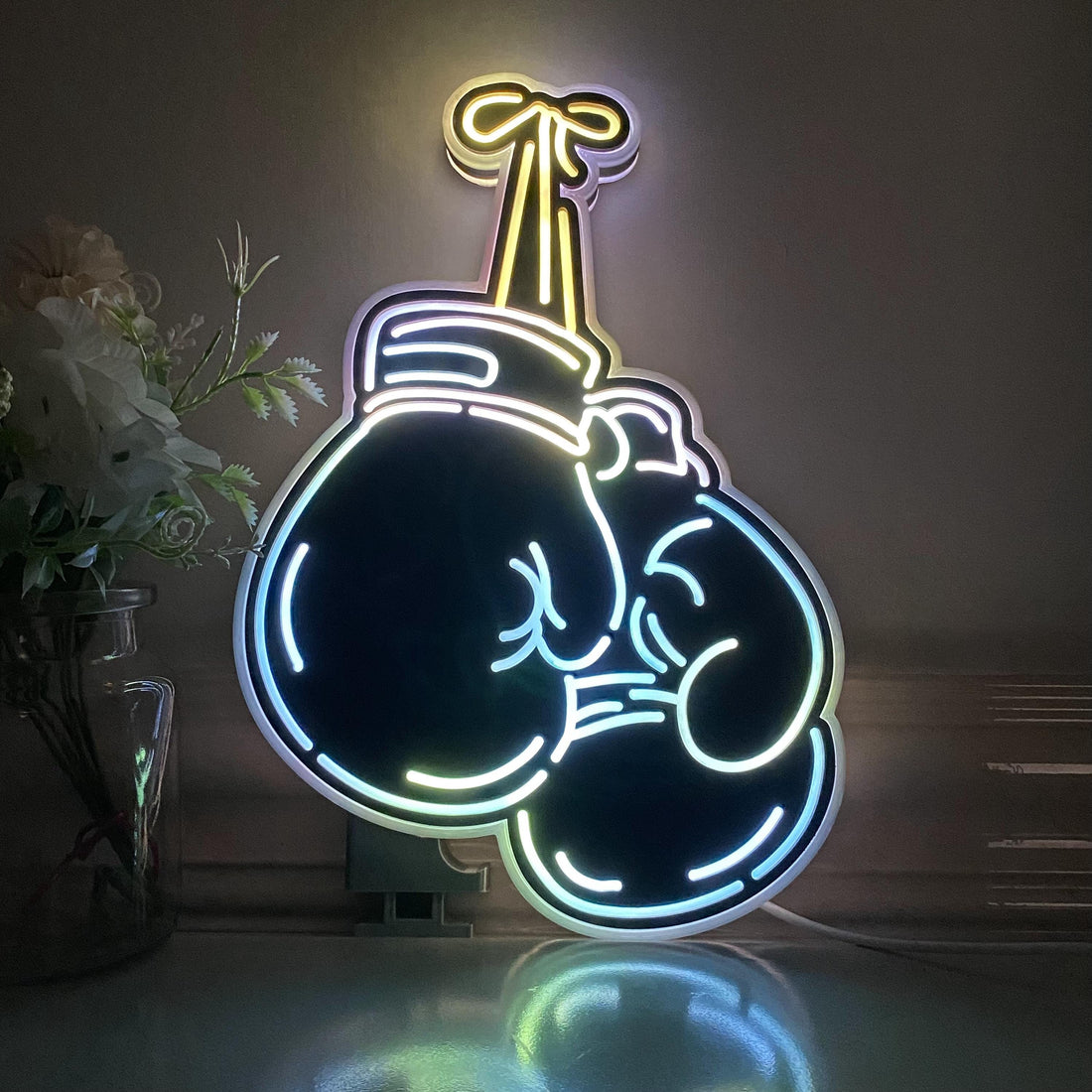 Boxing Gloves LED Light Box, Boxing Gloves Sign, Boxing Neon Sign, , Boxers Gift, Sport Room Bedroom Wall Decor, Boxing Gym Neon Decorations