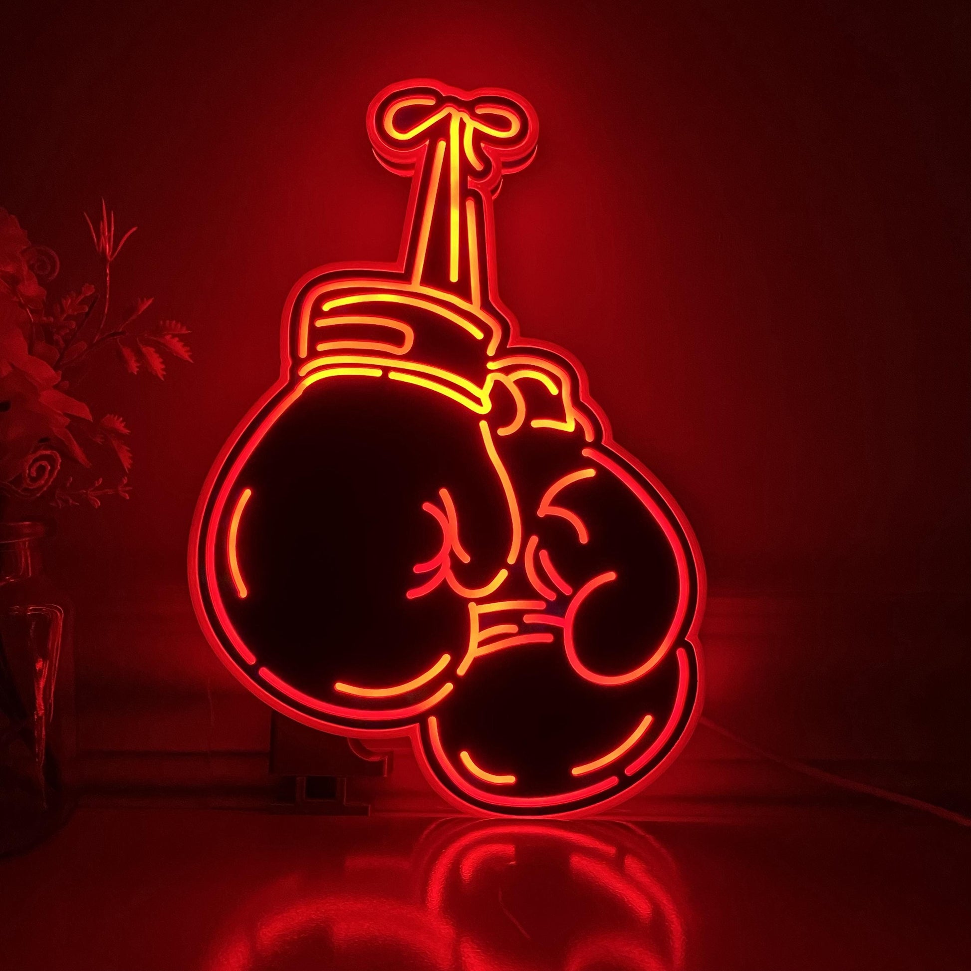 Boxing Gloves LED Light Box, Boxing Gloves Sign, Boxing Neon Sign, , Boxers Gift, Sport Room Bedroom Wall Decor, Boxing Gym Neon Decorations