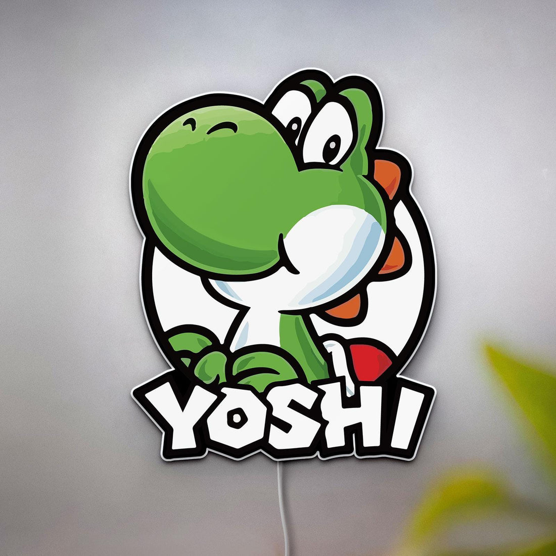 Yoshi LED Sign, Yoshi Wall Art Decor, Yoshi Gaming Light Sign for Bedrooms, Man Caves & Gamer Gifts, Vibrant Colored Light Decor