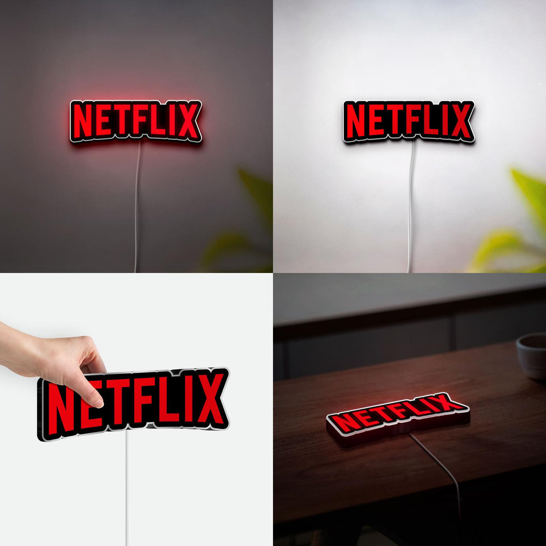 Custom Netflix 3D Printed LED Light Box, Home Theater Decor & Geek Gift for Movie Nights, Comic-Con Parties, Gift for TV Fans