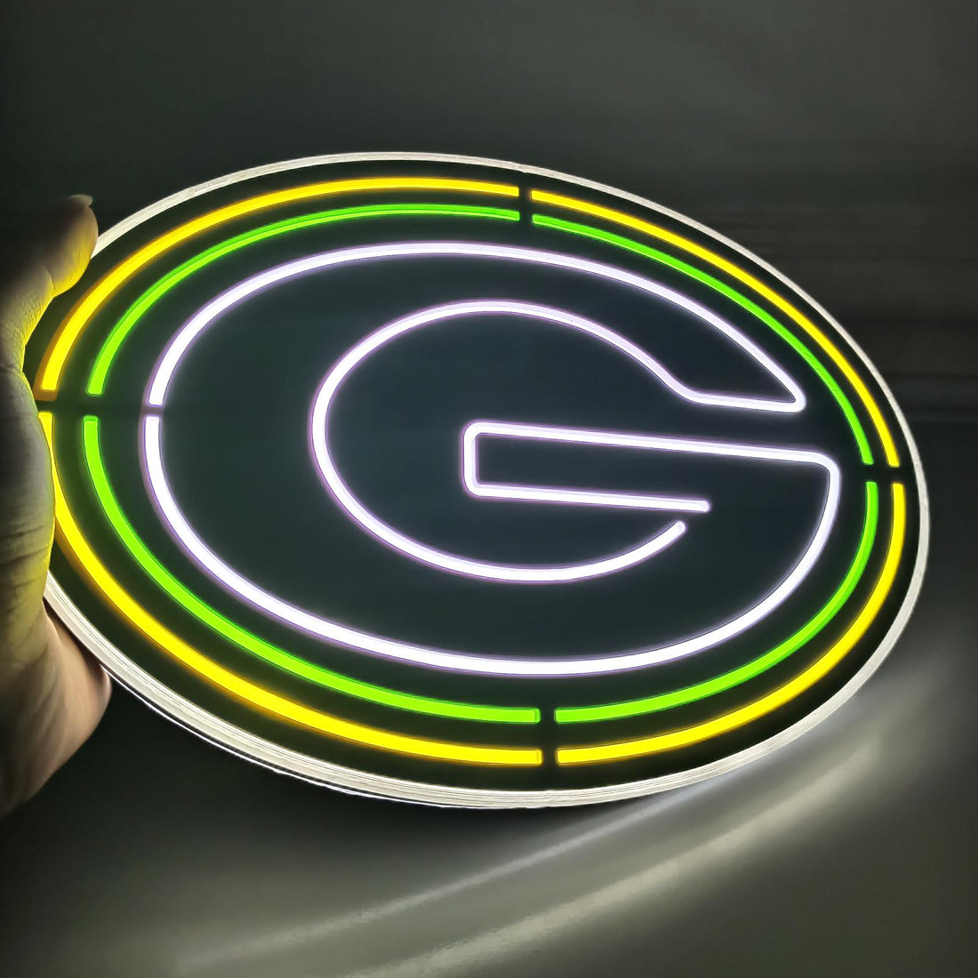 Green Bay Packers LED Light Box - Football Team Sign, Desktop Wall Decor, Sports Fan Gift for Men