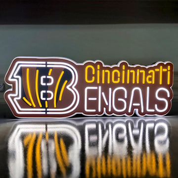 Cincinnati Bengals LED Light Box - Football Team Neon Sign, Man Cave Decor, Sports Fan Gift for Him