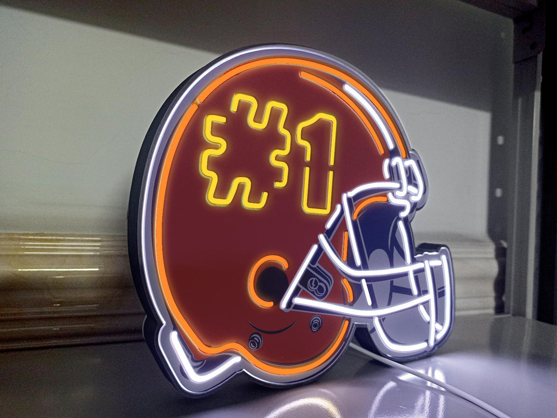 Cleveland Browns LED Light Sign - Football Team Light Box, Desktop Wall Art, Gift for Sports Fans