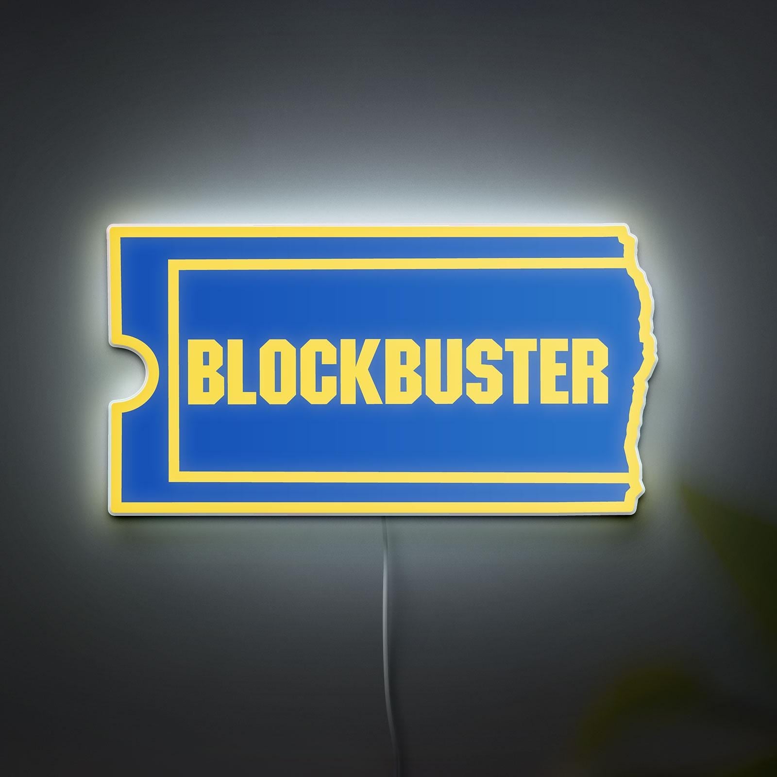 Retro Blockbuster LED Neon Sign, Vintage Home Theatre Wall Art, Home Cinema Movie Room Decor, Unique Gift for Movie Enthusiasts, Movie Night