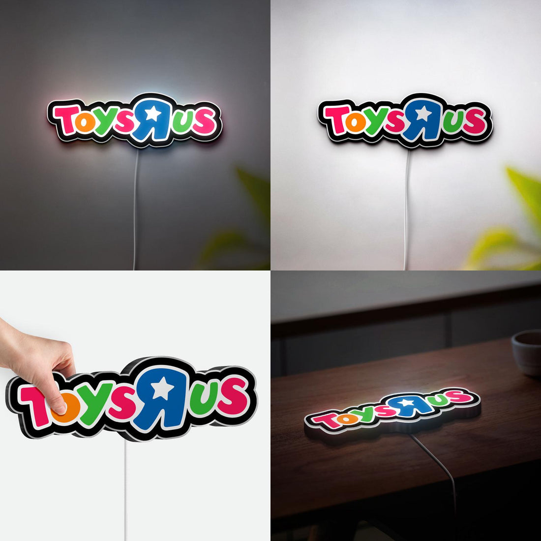 Toys R Us 3D Sign LED Lightbox, Toys Lovers Wall Art, Kid Room Decor Lamp, Great for placing in toy stores, shopping malls, or toy fairs