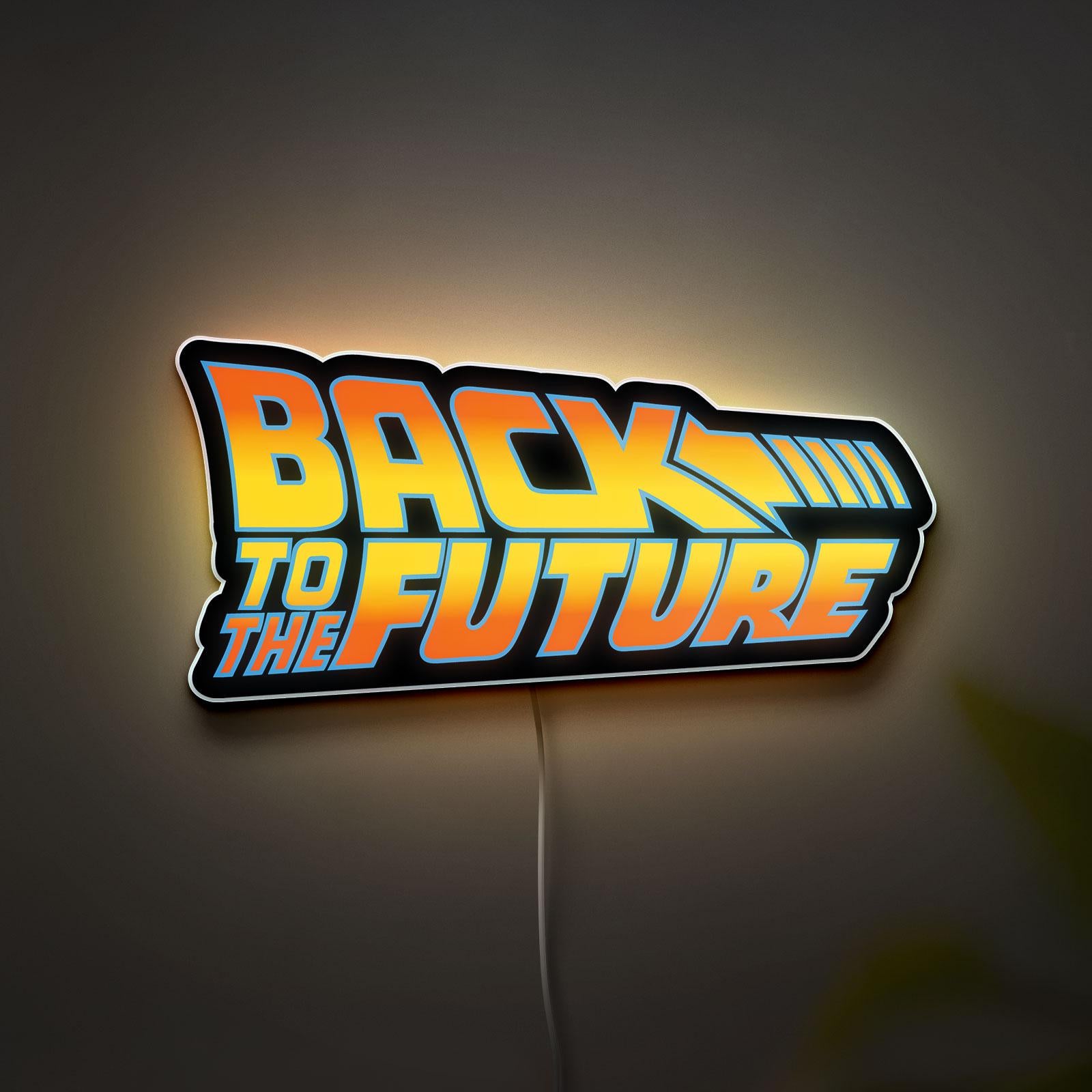 Back To The Future Logo LED Sign, Led Lightbox, BTTF Led Wall Art Decor, Fully Dimmable, Bedroom, Game Room, Home Decor