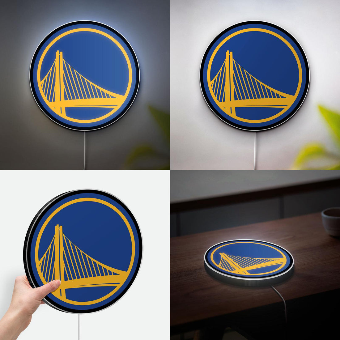 Golden State Warriors LED Lamp, NBA Game Lightbox Decor, Warriors Fan Gift, Basketball Lover Night Light, Man Cave & Game Room Decor