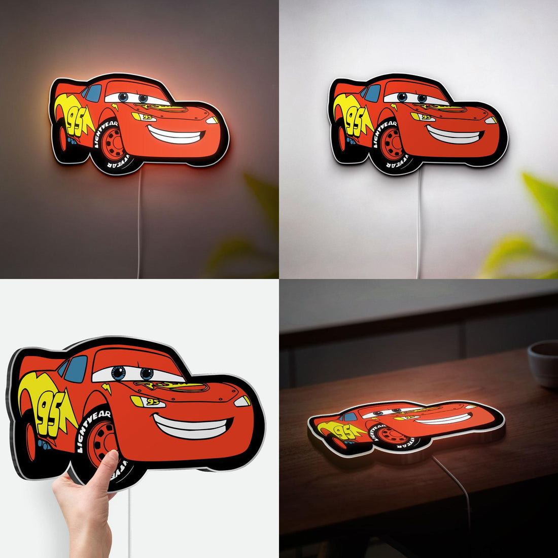 Lightning McQueen LED Lightbox, Toy Car Lovers Gift, Kid Room Decor Lamp, Great for placing in toy stores, shopping malls, or toy fairs