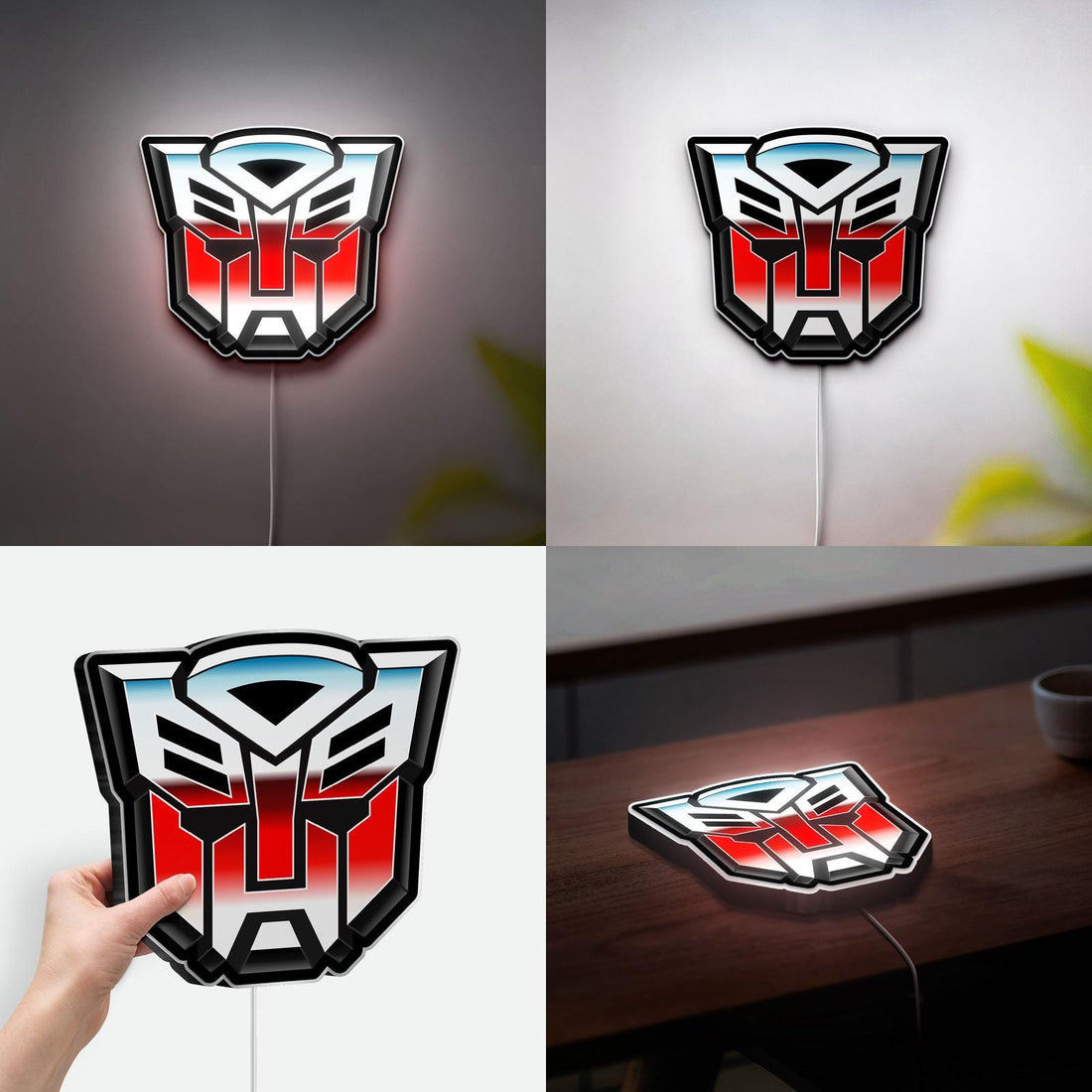 Autobots 3D LED Light Box, Transformers Night Lamp, Game Room Wall Decor, Personalized Birthday Gift for Him, Kid Gift, Functional Dimmer