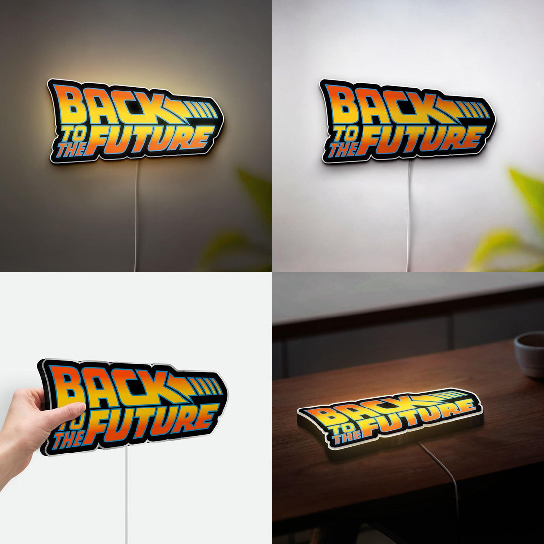 Back To The Future Logo LED Sign, Led Lightbox, BTTF Led Wall Art Decor, Fully Dimmable, Bedroom, Game Room, Home Decor