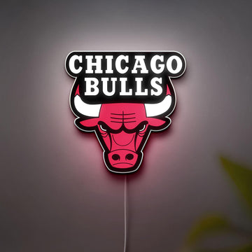 Handmade Chicago Bulls LED Night Light - 3D Printed Logo, Basketball Fan Gift, NBA Fan Gift, Sports Room Decor, Man Cave Decor