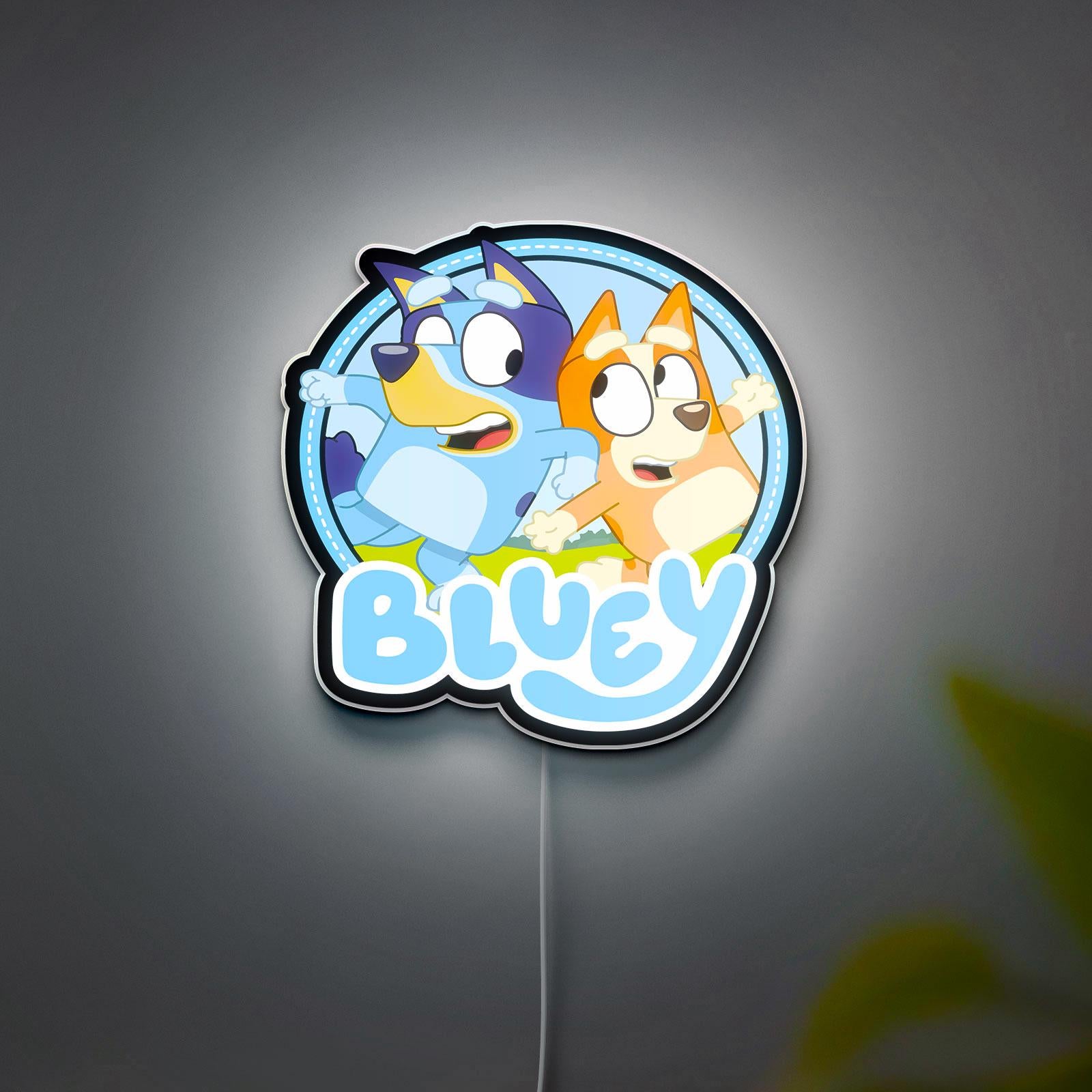 Bluey & Bingo 3D Printed Night Light, Bluey Cartoon Character LED Lamp, 3D Printed Kids Gift, Playroom or Birthday Party Decoration