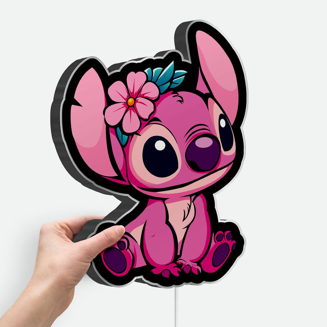 Angel LED Lightbox | Lilo & Stitch Lamp | Pink Stitch Night Light | Perfect Gift for Stitch Fans and Kids | Christmas Gift Idea