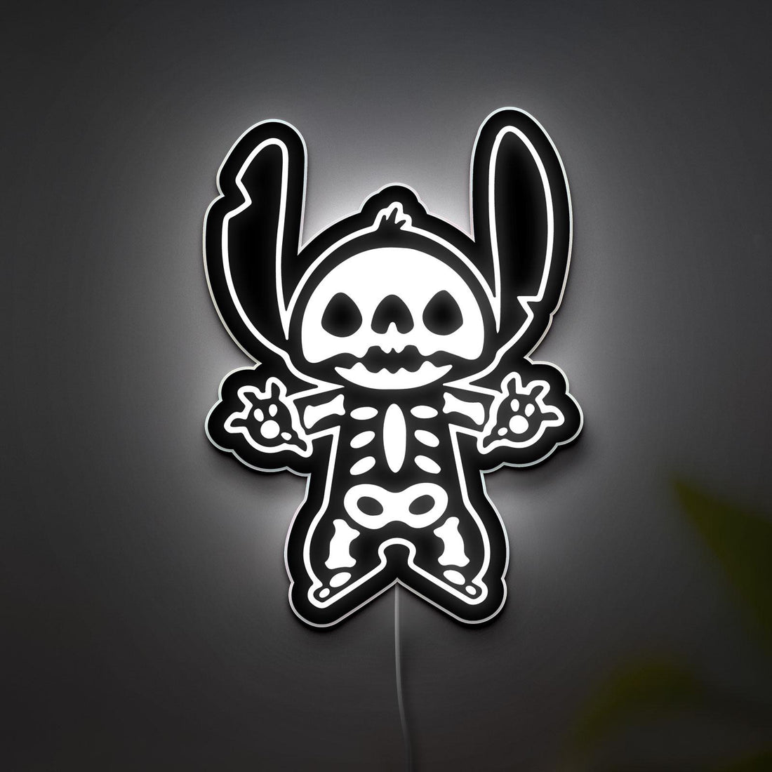 Stitch Skeleton LED Lightbox | Lilo and Stitch Themed Lamp | Spooky Cute Night Light | Ideal Gift for Stitch Fans, Kids, Christmas