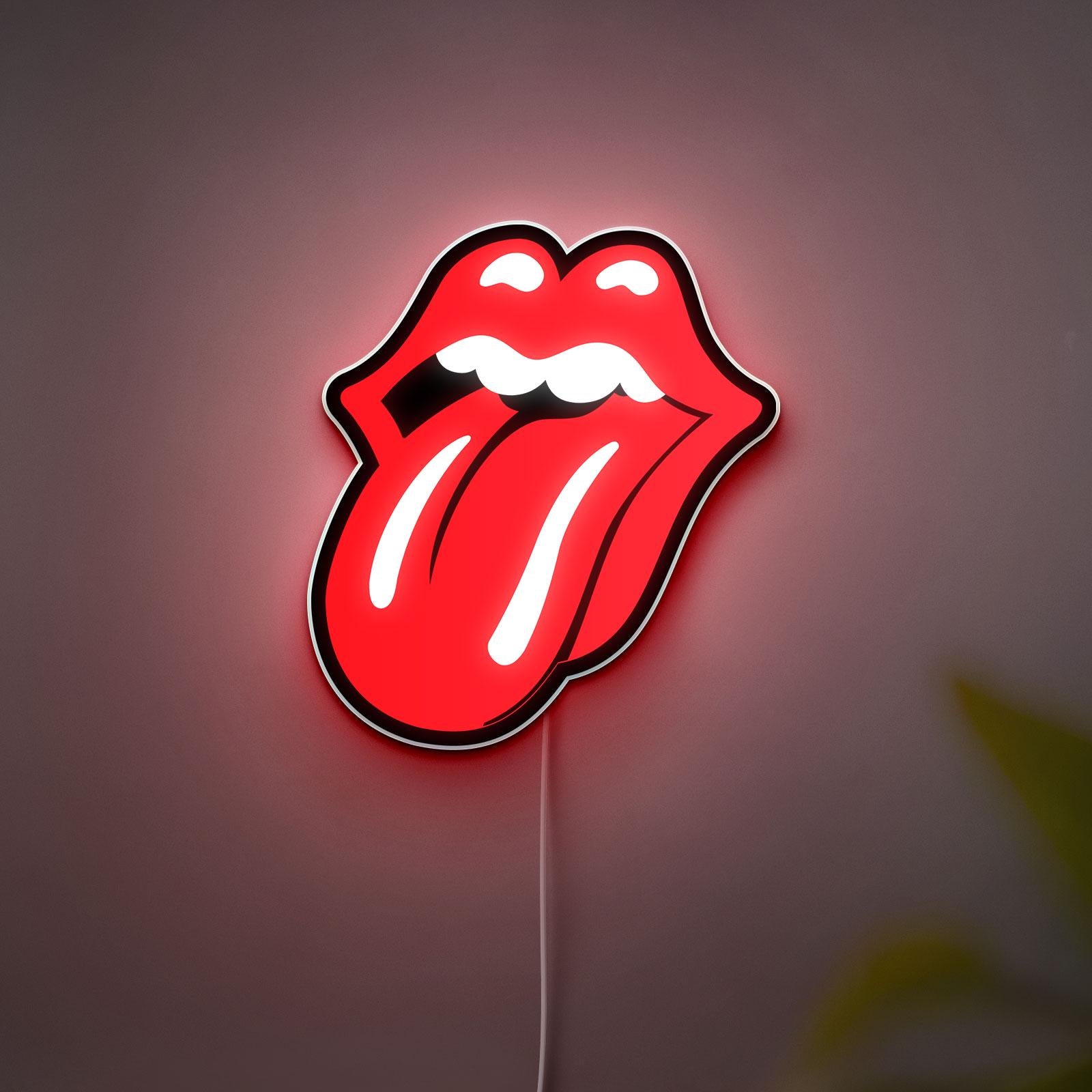 Rolling Stones Tongue 3D Printed LED Lamp, Iconic Rock Band Logo Night Light for Concerts & Bedroom Decor, Inspired 3D Lamp for Music Lovers