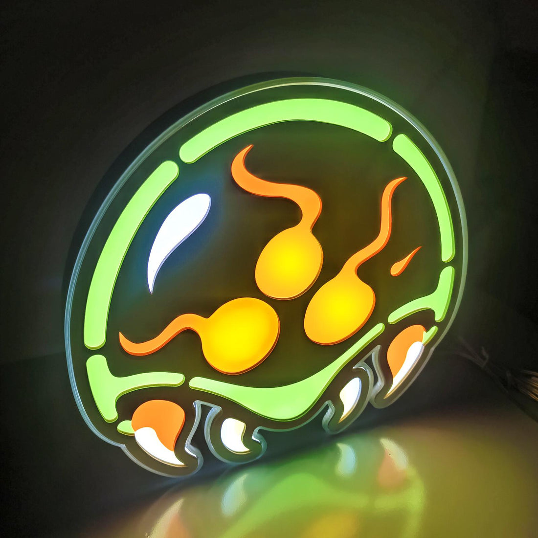 Metroid Larva LED Lightbox, Dimmable Metroid LED Light Sign, Metroid Alien Wall Decor for Gamers, Ideal Gamer Gift, Metroid Lover Art Decor