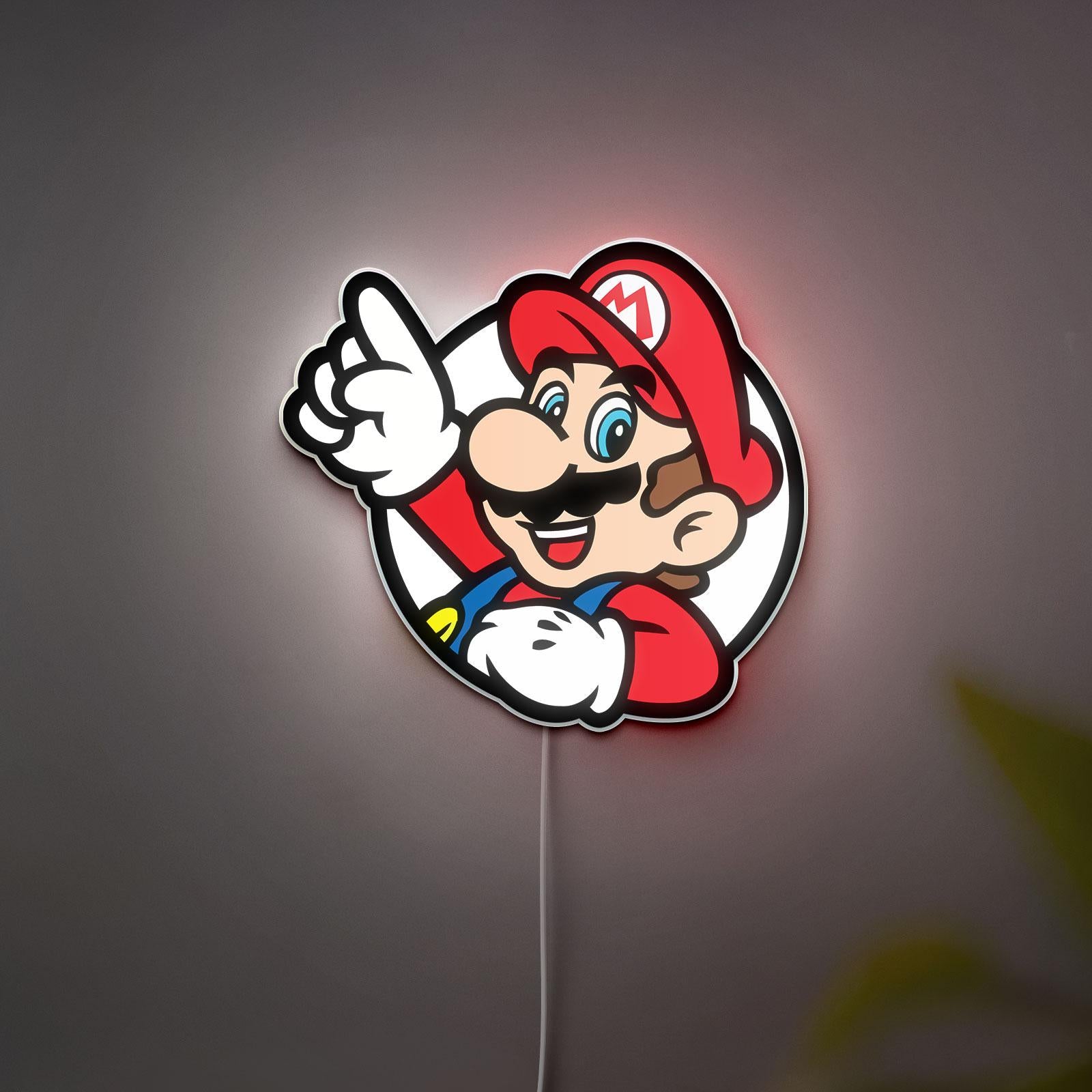 Handmade Mario 3D LED Lamp, Game-Themed Party Light for Super Mario Bros Fans, Kids Bedroom & Retro Gaming Room Decor, Anime Gift for Kid