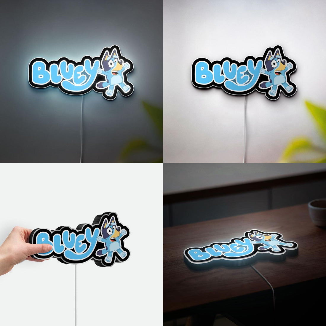Bluey 3D Printed Sign Light, Bluey Cartoon Character LED Lamp, Creative and Fun Gift for Kids, Playroom or Birthday Party Decoration