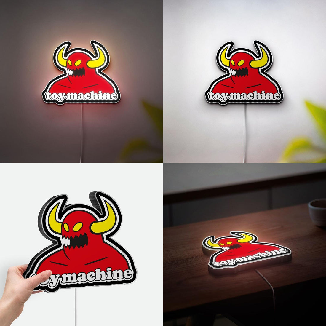3D Printed Toy Machine Monster Sign Night Light, Skateboarding lover Gift, Great for Placing in Toy Stores, Shopping Malls, or Toy Fairs