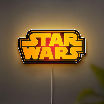 Star Wars 3D Sign Light, Handmade LED Lamp for Star Wars Fans, Movie or Sci-fi Themed Room Decoration