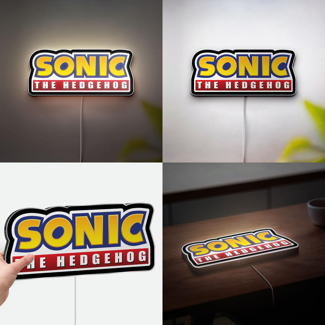 Sonic the Hedgehog Sign Light Box, Birthday Gift for Sonic Fans, Anime Night Light Decor, Gamer Cave Wall Art, Kid Room Decor