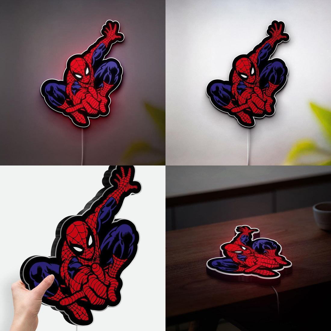 Personalized Spiderman 3D Print Lightbox, Spiderman's LED Lamp Decor, Ideal for Spidey Fans