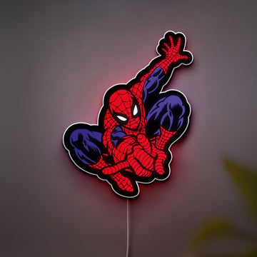 Personalized Spiderman 3D Print Lightbox, Spiderman's LED Lamp Decor, Ideal for Spidey Fans