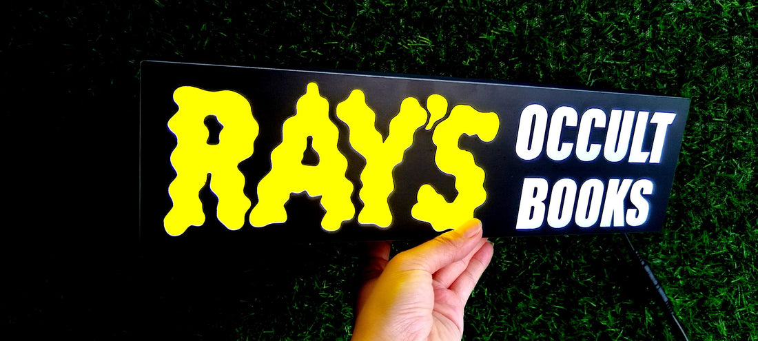 Ray's Occult Books Led Light, Custom Light Box, Personalize Text, Logo & Graphics for Business, Home and Office Decor, Ideal as Unique Gifts