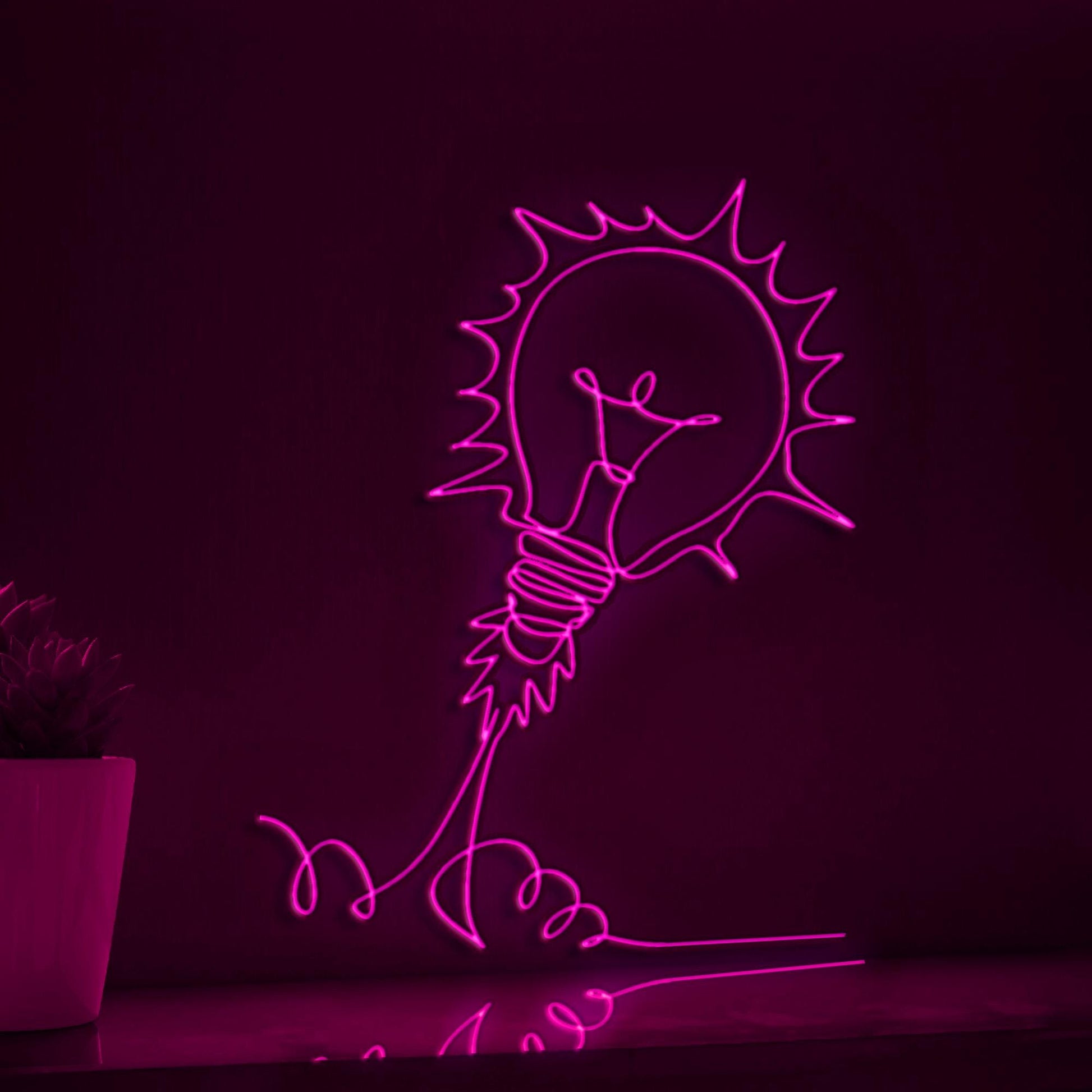 Light Bulb Space Launch Playful EL Wire Animal Art for Kids Rooms & Mischief-Themed Decor
