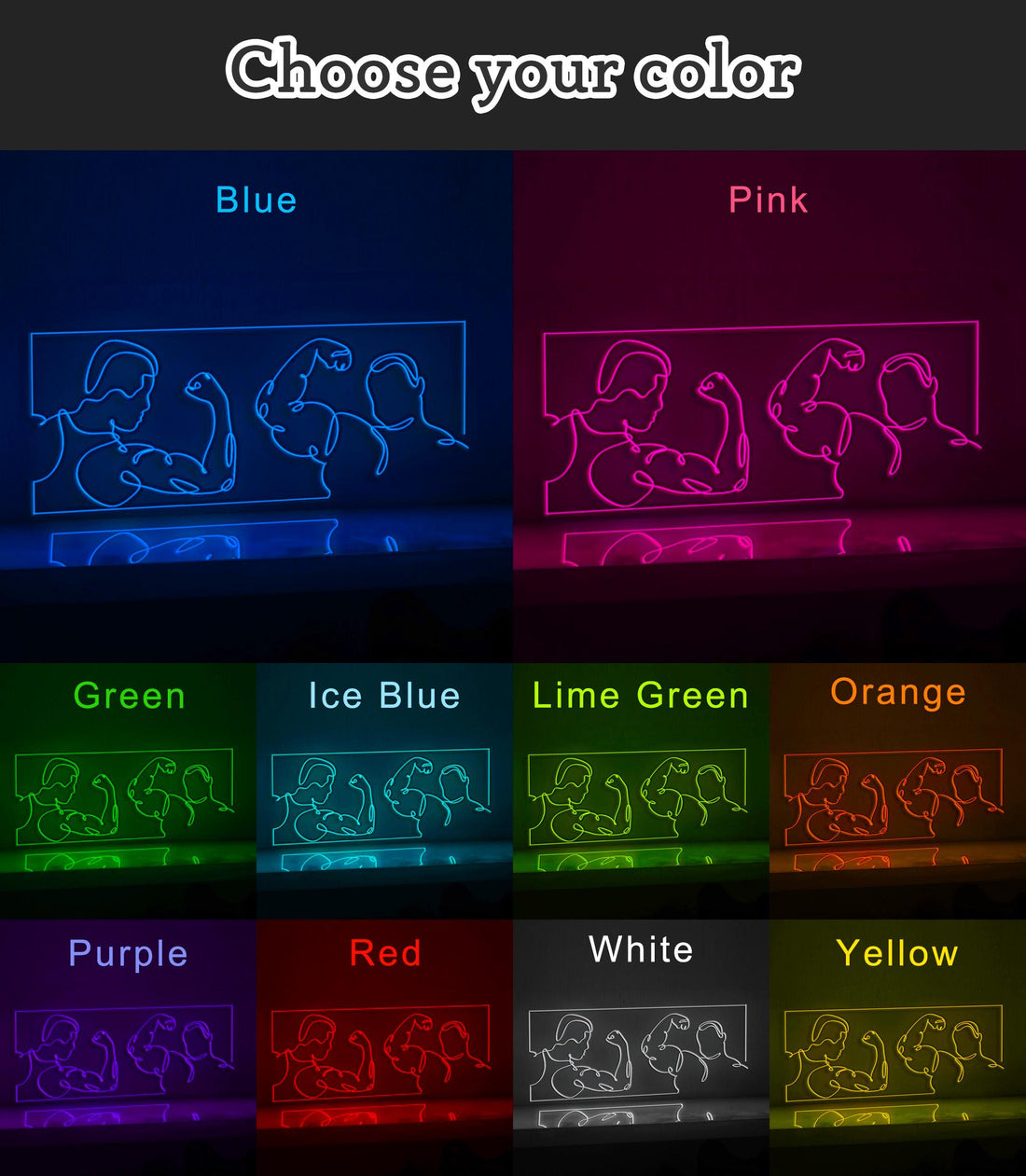 Muscular Man Person with Big Muscle EL Wire Neon Sign, Sport Theme Neon Light for Gyms & Bodybuilding Studios