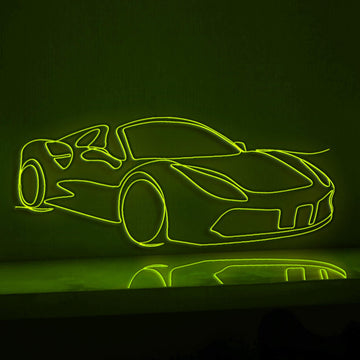 Racing Rally Car Scenic EL Wire Neon Sign, Car Theme Handmade Neon Sign, Home Decor Wall Art