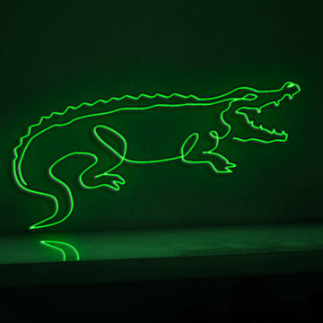Wild Crocodile Mouth Scary EL Wire Animal Art for Adventure Rooms & National Park Themed Decor