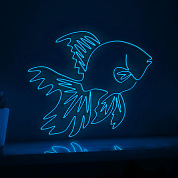 Cute Goldfish Aquarium Modern EL Wire Animal Art for Aquarium Rooms & Freshwater Fish Lovers
