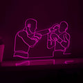 Boxing Fighters Sports EL Wire Wall Art for Gyms & Martial Arts Studios - myneonup
