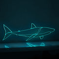 Shark Design Marine EL Wire Animal Wall Art for Beach Houses & Adventure Decor - myneonup