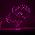 Ram Head Farm Agricultural EL Wire Animal Art for Farmhouse & Rustic Home Decor - myneonup
