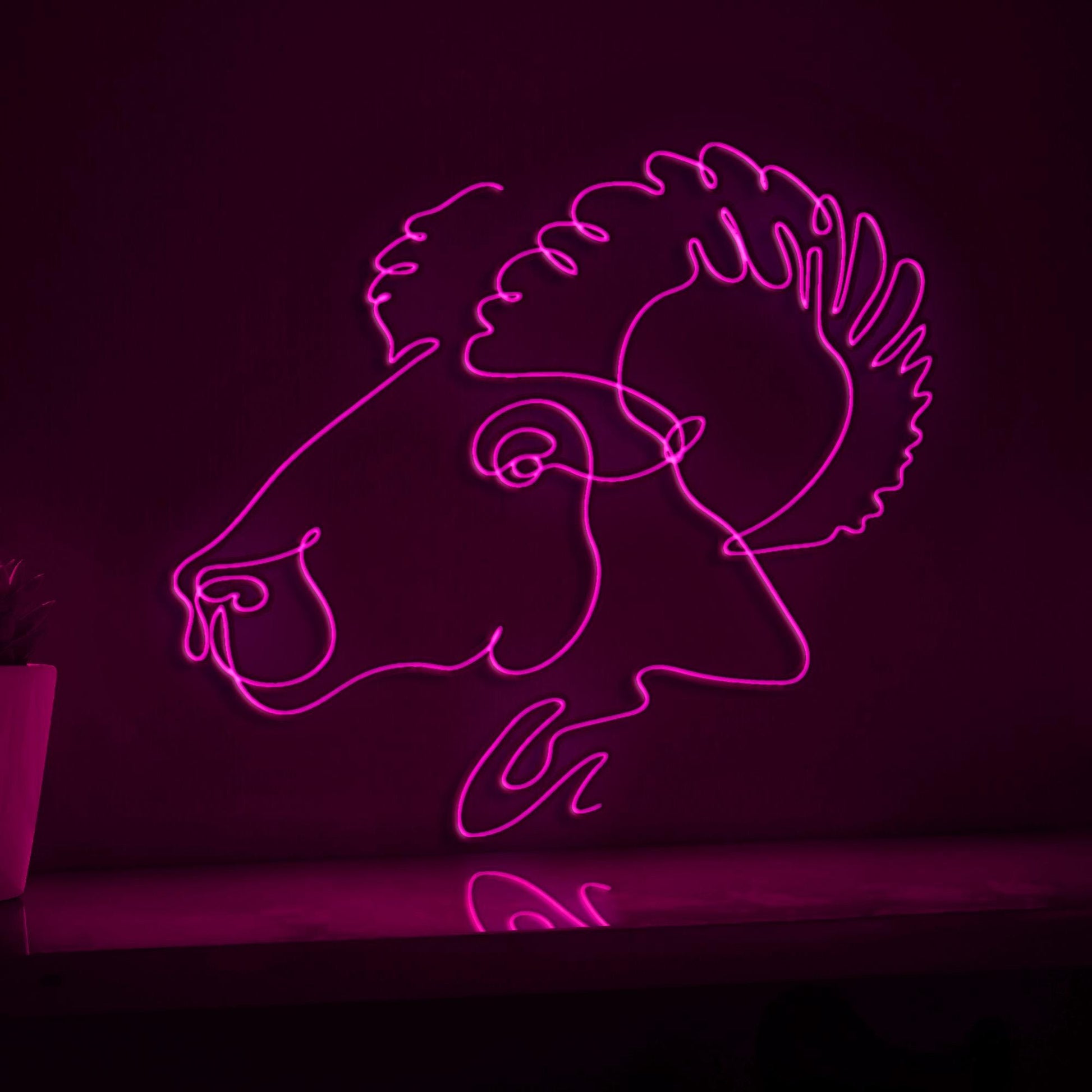 Ram Head Farm Agricultural EL Wire Animal Art for Farmhouse & Rustic Home Decor - myneonup
