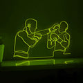 Boxing Fighters Sports EL Wire Wall Art for Gyms & Martial Arts Studios - myneonup