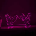 Rooster Hens Poultry Farmhouse EL Wire Animal Art for Kitchen & Country-Themed Decor - myneonup