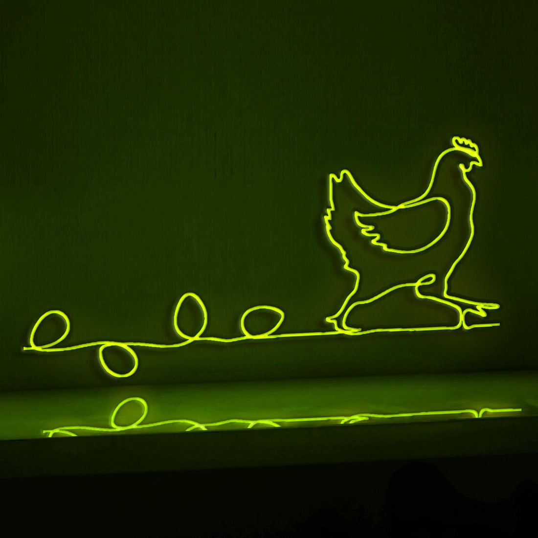 Hen Chicken Farm Eggs Farmhouse EL Wire Kitchen Art for Country Homes & Breakfast Nooks - myneonup
