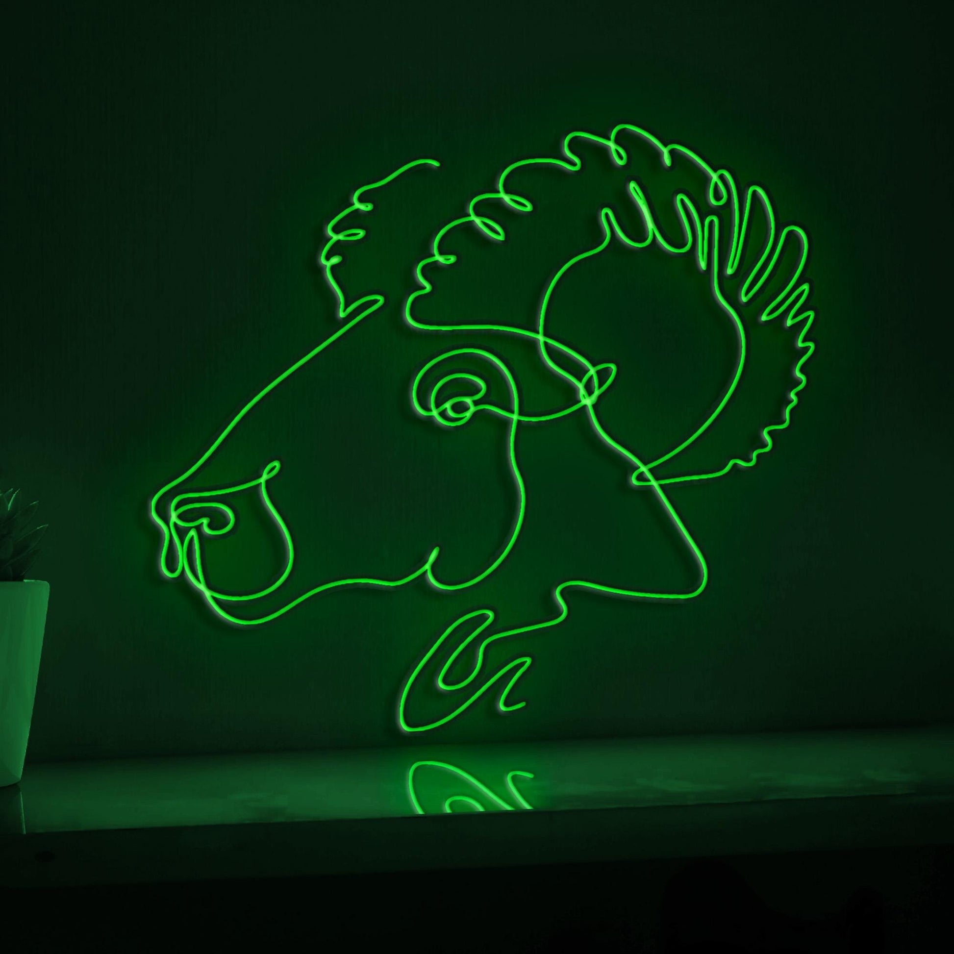 Ram Head Farm Agricultural EL Wire Animal Art for Farmhouse & Rustic Home Decor - myneonup