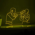 Boxing Fighters Sports EL Wire Wall Art for Gyms & Martial Arts Studios - myneonup