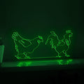 Rooster Hens Poultry Farmhouse EL Wire Animal Art for Kitchen & Country-Themed Decor - myneonup