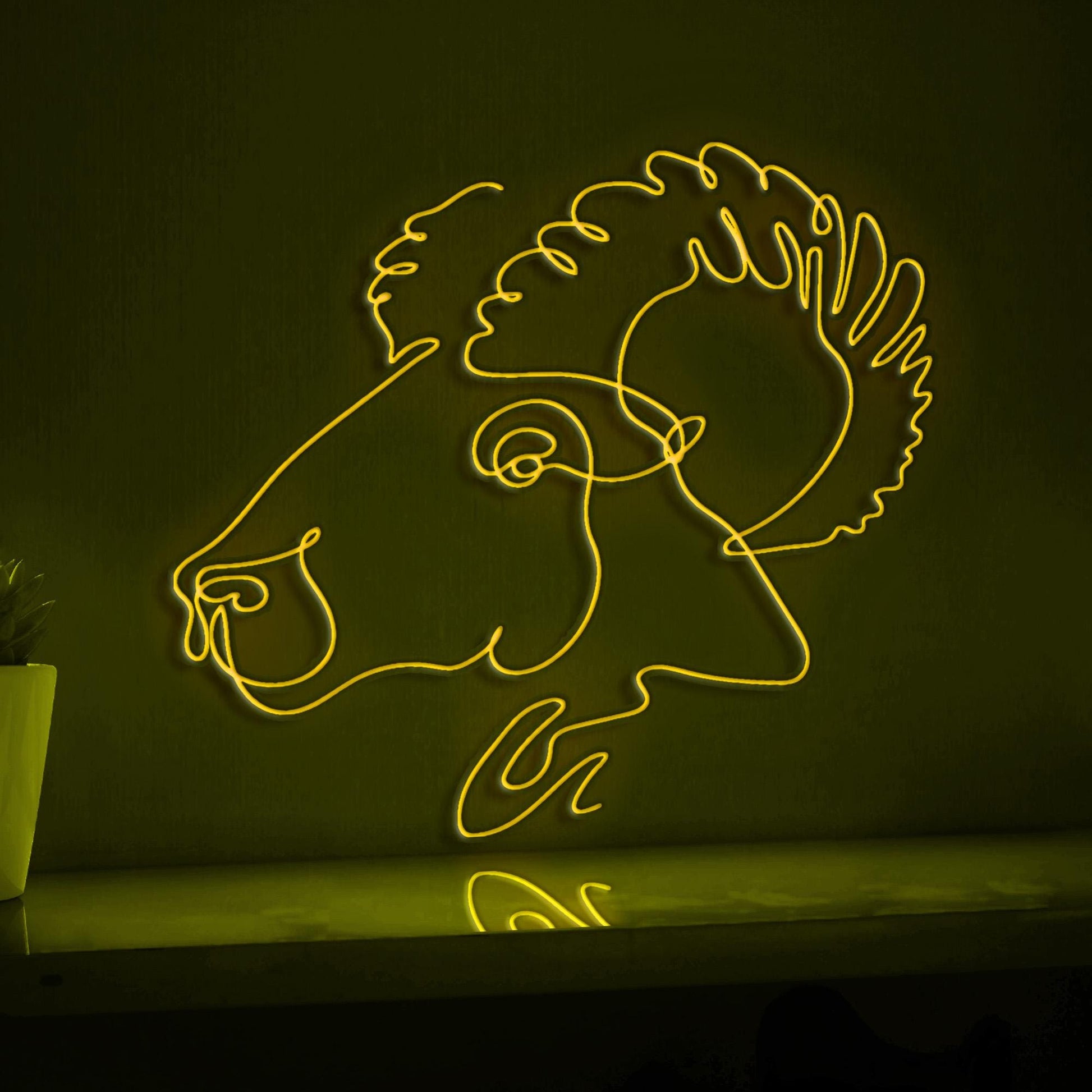 Ram Head Farm Agricultural EL Wire Animal Art for Farmhouse & Rustic Home Decor - myneonup