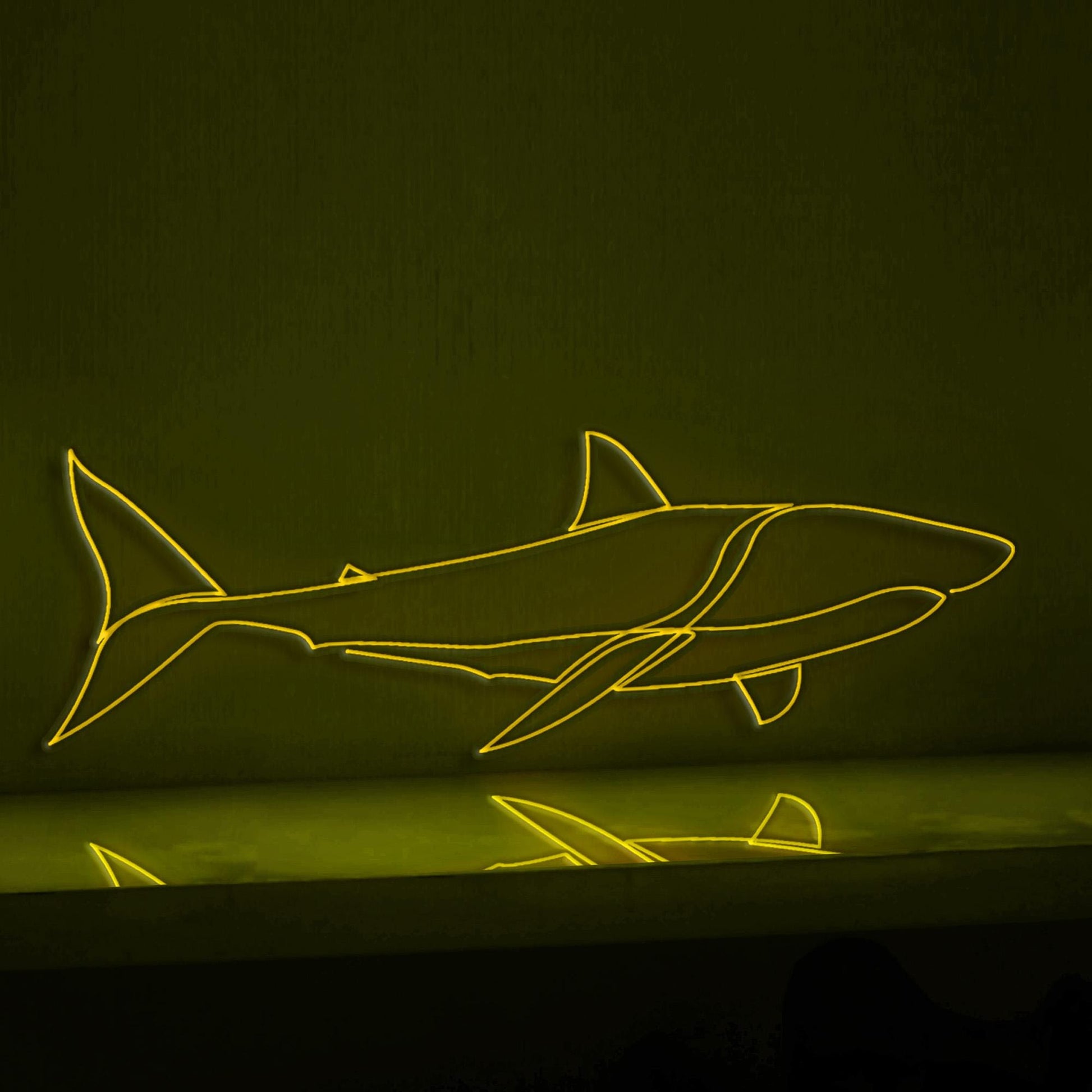 Shark Design Marine EL Wire Animal Wall Art for Beach Houses & Adventure Decor - myneonup