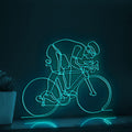 Person Riding Bicycle Cycling EL Wire Sports Art for Garage & Outdoor Activity Rooms - myneonup