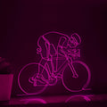 Person Riding Bicycle Cycling EL Wire Sports Art for Garage & Outdoor Activity Rooms - myneonup